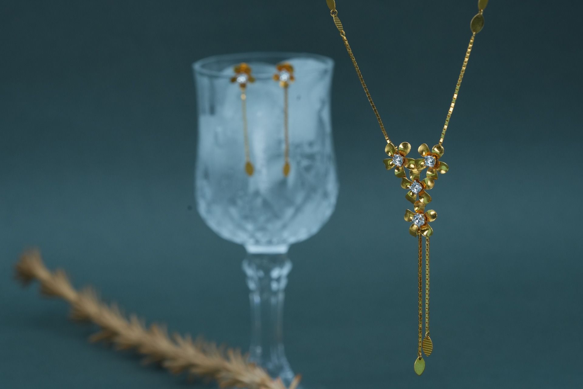 Diamond Necklace & Earrings set